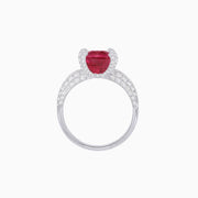 Oval Pink Tourmarine with Diamonds ring Classic Collection - Shahin Jewelry