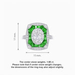 Load image into Gallery viewer, Oval Shape Art Deco Inspired Ring with Diamond - Shahin Jewelry
