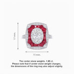 Load image into Gallery viewer, Oval Shape Art Deco Inspired Ring with Diamond - Shahin Jewelry
