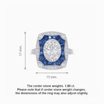 Load image into Gallery viewer, Oval Shape Art Deco Inspired Ring with Diamond - Shahin Jewelry
