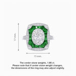 Load image into Gallery viewer, Oval Shape Art Deco Inspired Ring with Diamond - Shahin Jewelry
