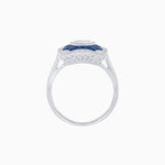 Load image into Gallery viewer, Oval Shape Art Deco Inspired Ring with Diamond - Shahin Jewelry
