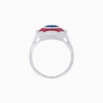 Load image into Gallery viewer, Oval Shape Art Deco Inspired Ring with Gemstone - Shahin Jewelry
