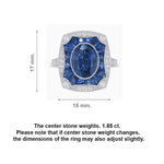 Load image into Gallery viewer, Oval Shape Art Deco Inspired Ring with Gemstone - Shahin Jewelry
