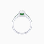Load image into Gallery viewer, Pear - Shape Center Stone Mounting Ring with Channel - Set Accents - Shahin Jewelry
