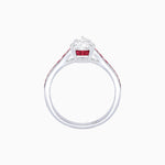 Load image into Gallery viewer, Pear - Shape Center Stone Mounting Ring with Channel - Set Accents - Shahin Jewelry
