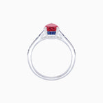 Load image into Gallery viewer, Pear - Shape Center Stone Mounting Ring with Channel - Set Accents - Shahin Jewelry
