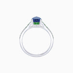 Load image into Gallery viewer, Pear - Shape Center Stone Mounting Ring with Channel - Set Accents - Shahin Jewelry
