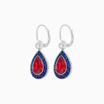 Load image into Gallery viewer, Pear-Shaped Halo Gemstone and Diamond Mounting Earrings - Shahin Jewelry