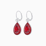 Load image into Gallery viewer, Pear-Shaped Halo Gemstone and Diamond Mounting Earrings - Shahin Jewelry