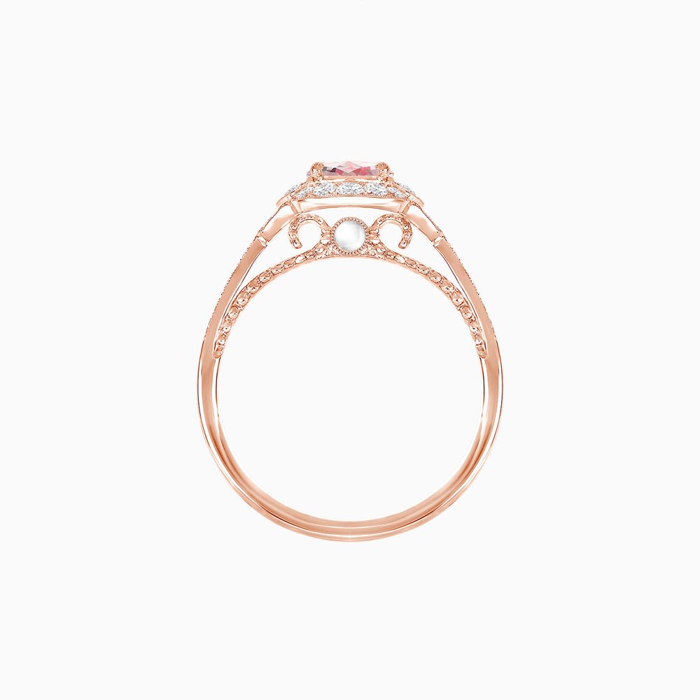 Pink Morganite Engagement Ring - Shahin Jewelry