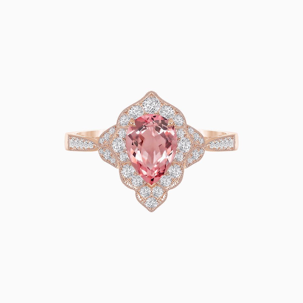 Pink Morganite Engagement Ring - Shahin Jewelry