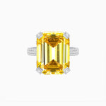 Load image into Gallery viewer, Radiant Emerald - Cut Gemstone Statement Ring - Shahin Jewelry