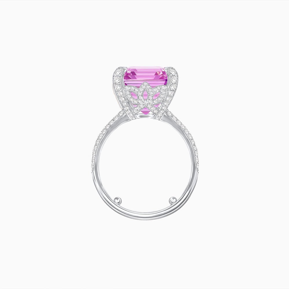 Radiant Emerald - Cut Gemstone Statement Ring - Shahin Jewelry