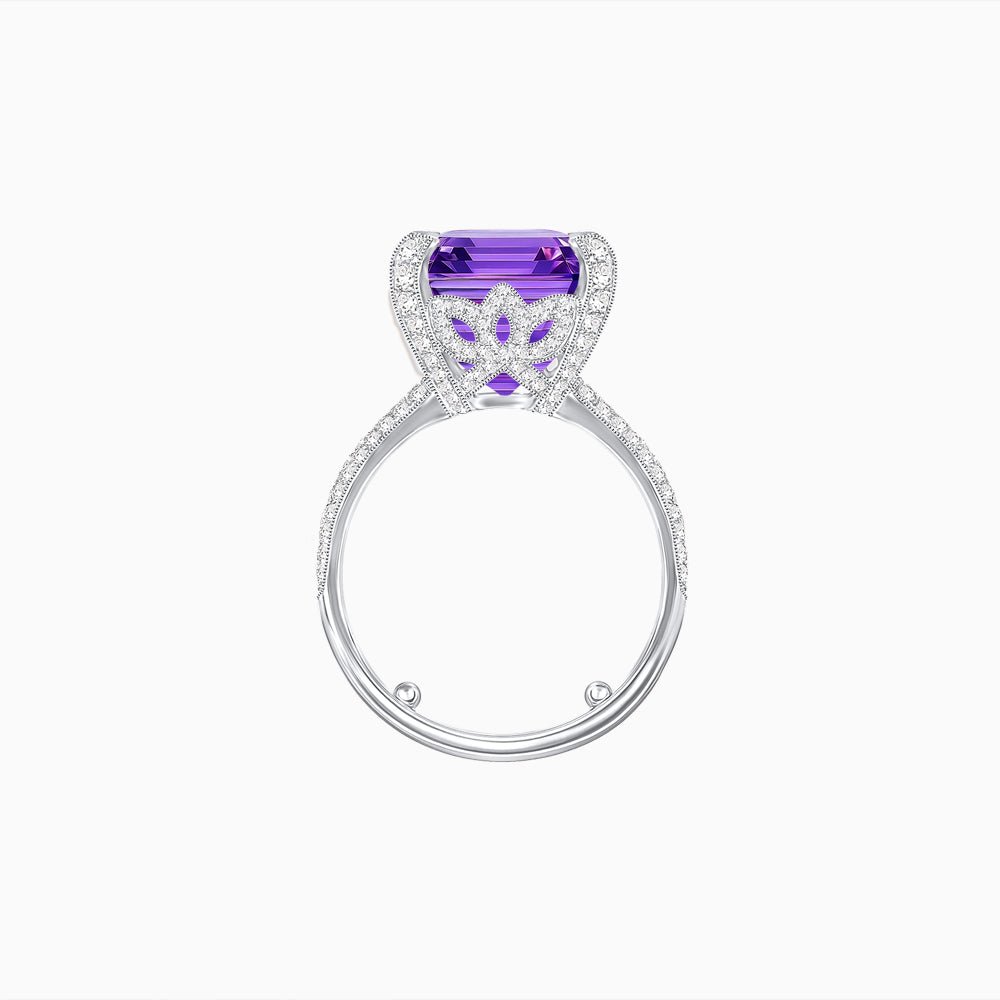 Radiant Emerald - Cut Gemstone Statement Ring - Shahin Jewelry