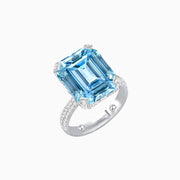 Radiant Emerald - Cut Gemstone Statement Ring - Shahin Jewelry