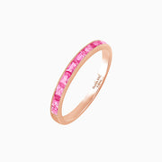 Rose Gold Baguette Channel Set Ring - Shahin Jewelry