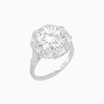 Load image into Gallery viewer, Round Center Stone Ring Mounting with Octagonal Diamond Halo - Shahin Jewelry