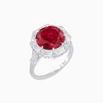 Load image into Gallery viewer, Round Center Stone Ring Mounting with Octagonal Diamond Halo - Shahin Jewelry