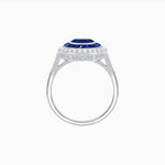 Load image into Gallery viewer, Round Cut Center Stone Double Halo Ring Mounting with French Cut Gemstone Accents - Shahin Jewelry
