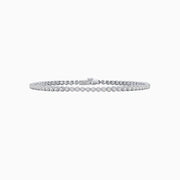 Round-Cut Tennis Bracelet with Bezel- Settings in Gemstones or Diamonds - Shahin Jewelry