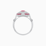 Load image into Gallery viewer, Scarab Vintage Art Deco Style Cocktail Ring with Diamond and Gemstone - Shahin Jewelry