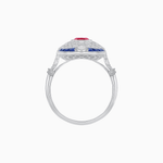 Load image into Gallery viewer, Scarab Vintage Art Deco Style Cocktail Ring with Diamond and Gemstone - Shahin Jewelry