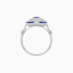 Load image into Gallery viewer, Scarab Vintage Art Deco Style Cocktail Ring with Diamond and Gemstone - Shahin Jewelry