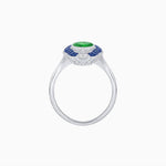 Load image into Gallery viewer, Scarab Vintage Art Deco Style Cocktail Ring with Gemstone - Shahin Jewelry
