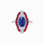 Load image into Gallery viewer, Scarab Vintage Art Deco Style Cocktail Ring with Gemstone - Shahin Jewelry
