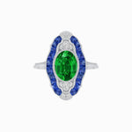 Load image into Gallery viewer, Scarab Vintage Art Deco Style Cocktail Ring with Gemstone - Shahin Jewelry
