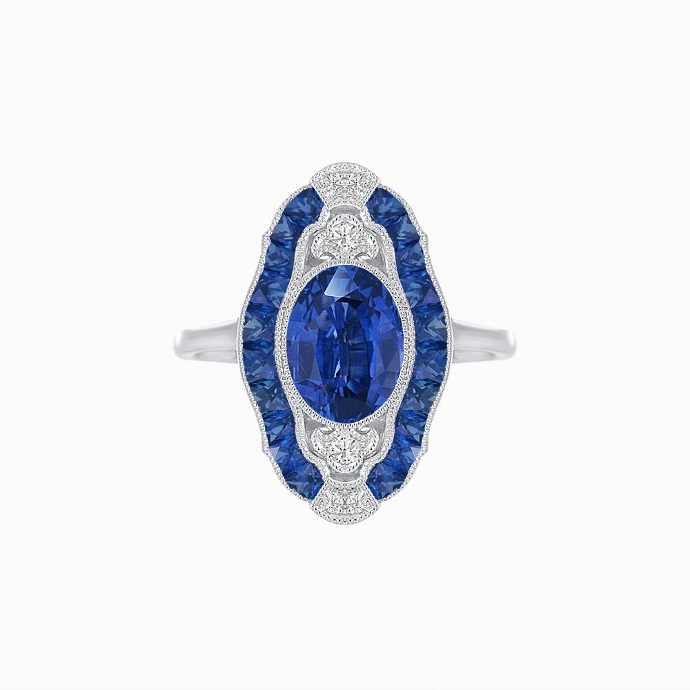 Scarab Vintage Art Deco Style Cocktail Ring with Gemstone - Shahin Jewelry