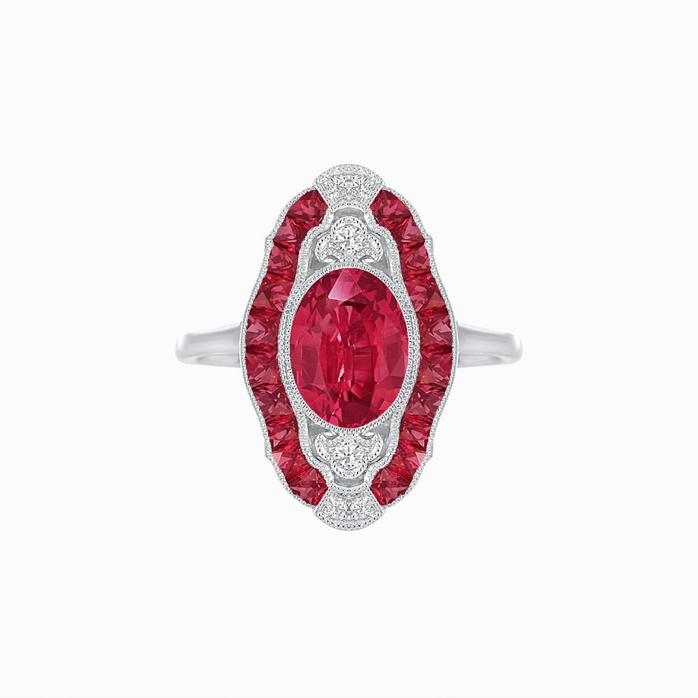 Scarab Vintage Art Deco Style Cocktail Ring with Gemstone - Shahin Jewelry