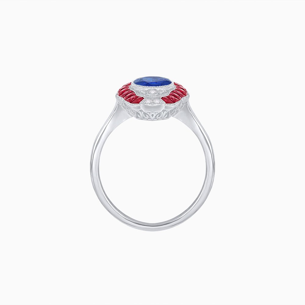 Scarab Vintage Art Deco Style Cocktail Ring with Gemstone - Shahin Jewelry