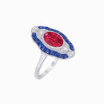 Load image into Gallery viewer, Scarab Vintage Art Deco Style Cocktail Ring with Gemstone - Shahin Jewelry
