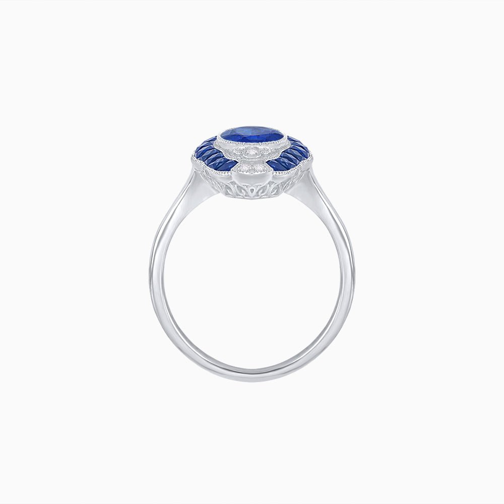 Scarab Vintage Art Deco Style Cocktail Ring with Gemstone - Shahin Jewelry