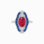 Load image into Gallery viewer, Scarab Vintage Art Deco Style Cocktail Ring with Gemstone - Shahin Jewelry
