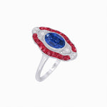 Load image into Gallery viewer, Scarab Vintage Art Deco Style Cocktail Ring with Gemstone - Shahin Jewelry
