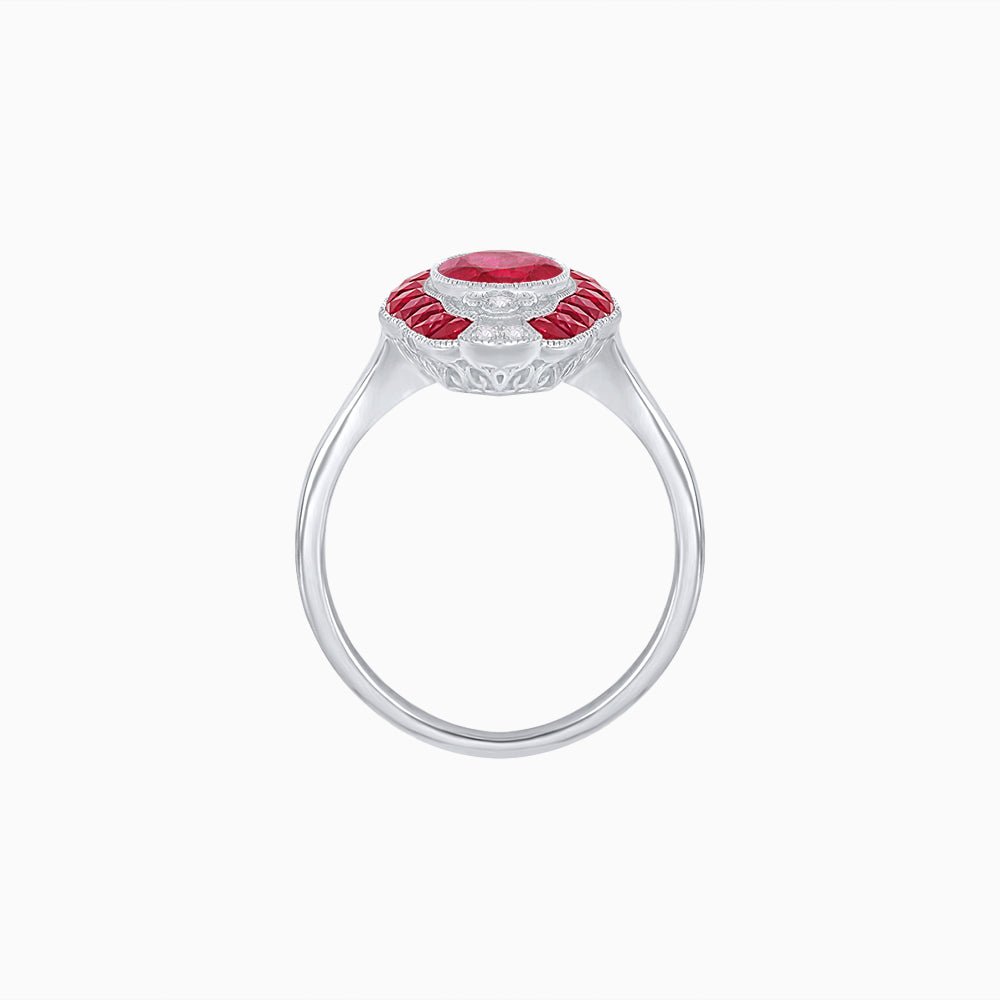 Scarab Vintage Art Deco Style Cocktail Ring with Gemstone - Shahin Jewelry