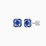 Load image into Gallery viewer, Swirl Convertible Stud Earrings with Gemstone and Diamond - Shahin Jewelry