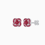Load image into Gallery viewer, Swirl Convertible Stud Earrings with Gemstone and Diamond - Shahin Jewelry