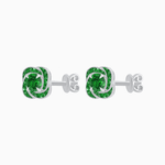 Load image into Gallery viewer, Swirl Convertible Stud Earrings with Gemstone and Diamond - Shahin Jewelry