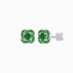 Load image into Gallery viewer, Swirl Convertible Stud Earrings with Gemstone and Diamond - Shahin Jewelry