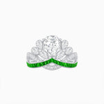 Load image into Gallery viewer, Tiara-Inspired Pear Shape Ring with French-Cut Gemstone Accents - Shahin Jewelry