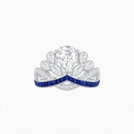 Load image into Gallery viewer, Tiara-Inspired Pear Shape Ring with French-Cut Gemstone Accents - Shahin Jewelry