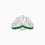 Load image into Gallery viewer, Tiara-Inspired Pear Shape Ring with French-Cut Gemstone Accents - Shahin Jewelry