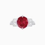 Load image into Gallery viewer, Timeless Round - Cut Mounting Ring with Tapered Diamond Accents - Shahin Jewelry
