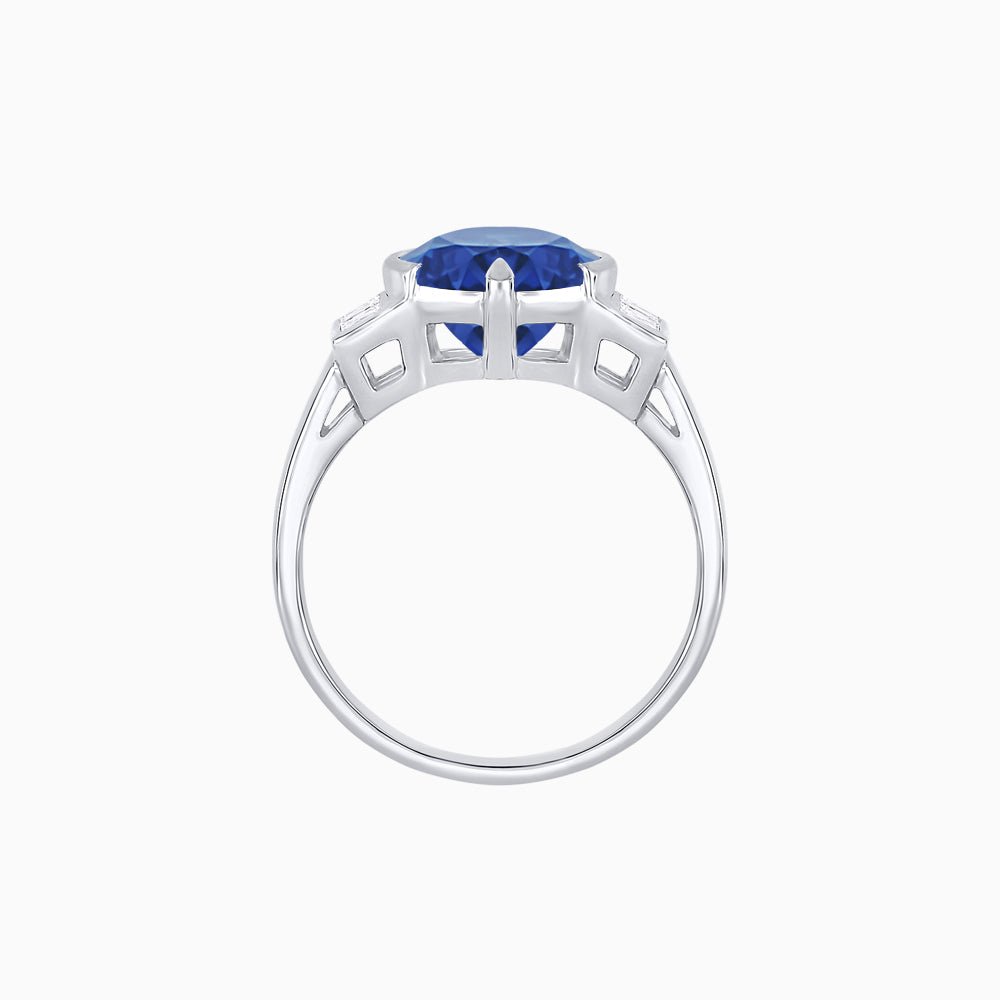 Timeless Round - Cut Mounting Ring with Tapered Diamond Accents - Shahin Jewelry