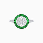 Load image into Gallery viewer, Timeless Round Cut Ring with Customizable Gemstone Halo - Shahin Jewelry
