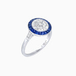 Load image into Gallery viewer, Timeless Round Cut Ring with Customizable Gemstone Halo - Shahin Jewelry